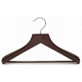 Petite Size Deluxe Wooden Suit Hanger (Walnut/Chrome)
